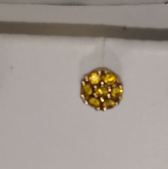 Canary Yellow Diamond 14k Yellow Gold Earing - Picture 2 of 8